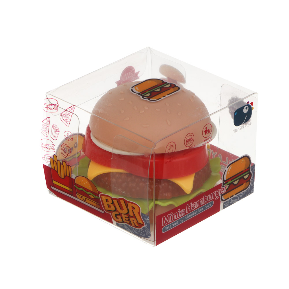 ИГРОЛЕНД Набор продуктов "Гамбургер мини", составной, ABS, 6х6х4,7 см, арт.№ 294-234