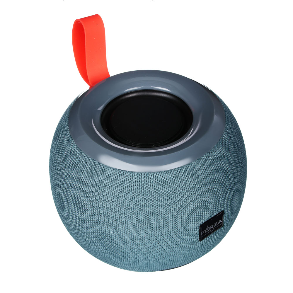 FORZA КИРЯ Колонка беспроводная круглая, тканевая, 5 Вт, 1200мАч, БТ5.0, 12,7x10,3, 3 цвета, пластик, арт.№ 443-070