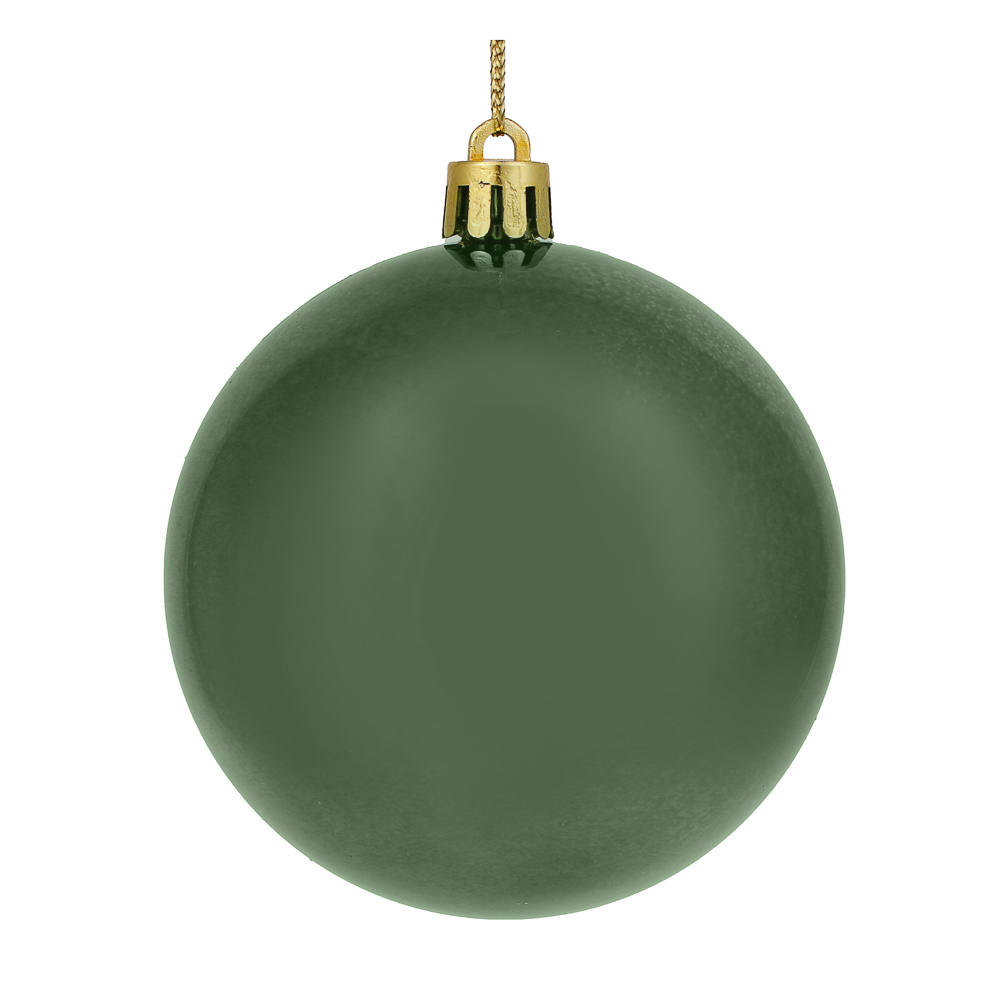 СНОУ БУМ Набор шаров 4шт 8см пластик, темно-зеленый, 26-231, арт.№ 372-718
