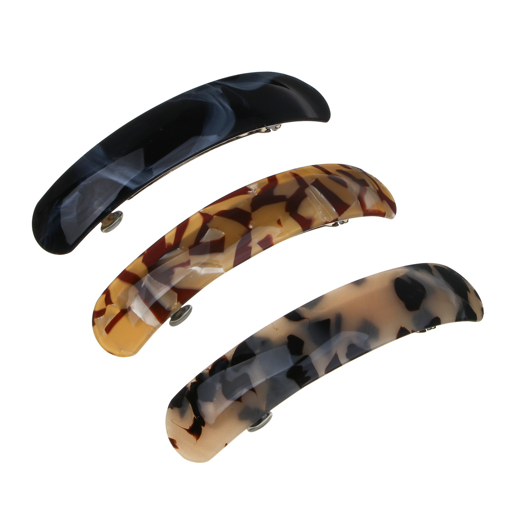 ЮНИLOOK Заколка для волос, 9,3 см, акрил, металл, 3 цвета, арт.3, арт.№ 321-374