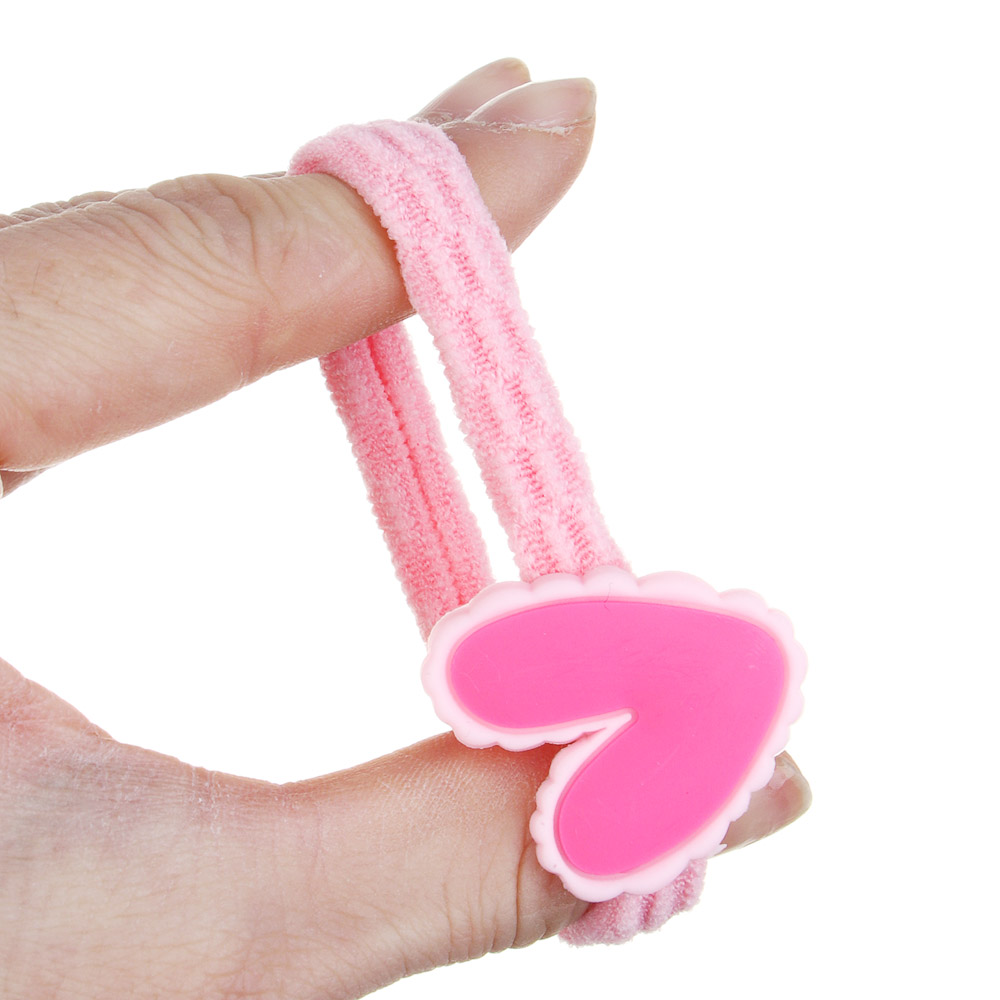 ЮНИLOOK Набор детских резинок для волос 2 шт и заколка 1 шт, d4см, 5см, металл, ПЭ, ТПР, 6 дизайнов, арт.№ 322-289