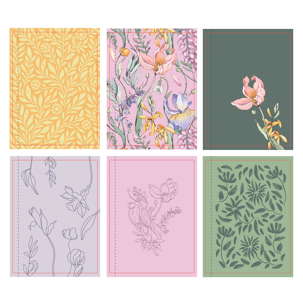 Блокнот "Botanica", 105х140 мм, 80л, клетка, мягкий переплет, спираль, в ассортим., арт.№ 540-021