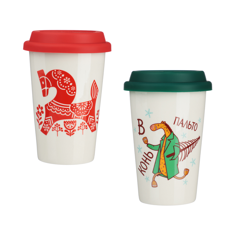 MILLIMI Кружка для кофе с силиконовой крышкой 450мл, фарфор, 2 дизайна — купить в МПР MILLIMI Кружка для кофе с силиконовой крышкой 450мл, фарфор, 2 дизайна, арт.№ 820-915