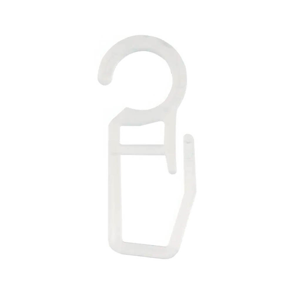 Крючки на кольца для штор с замком, 100шт зип пакет, 3.5x1.4x0.9см/шт, прозрачные, арт.№ 639-102