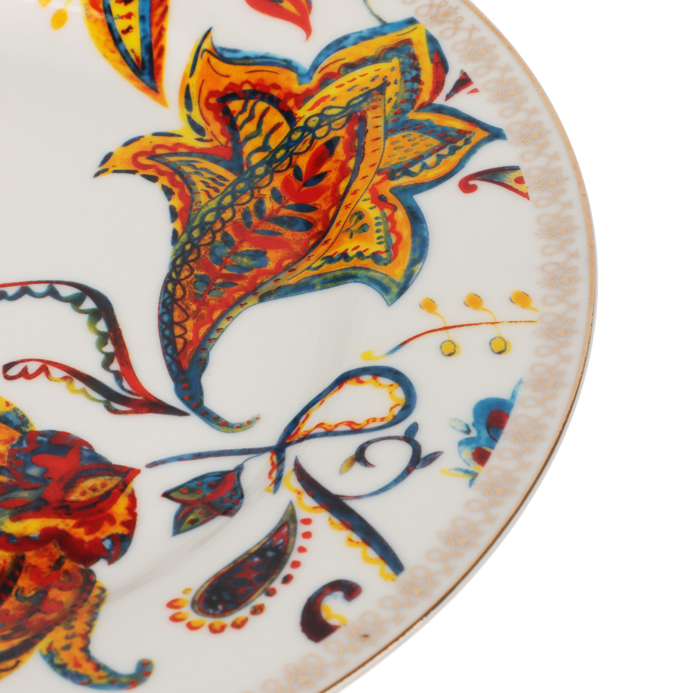 BY COLLECTION Флёр Тарелка десертная, 20,5см, костяной фарфор, арт.№ 802-155