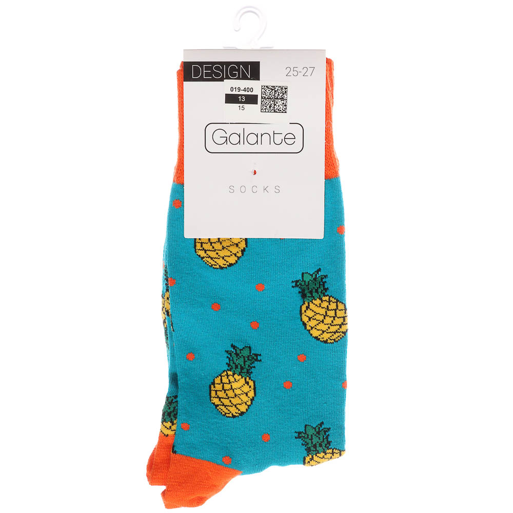 GALANTE Носки фантазийные, р.25-27, 80% хлопок, 20% эластан, разноцветные, #15, арт.№ 019-400