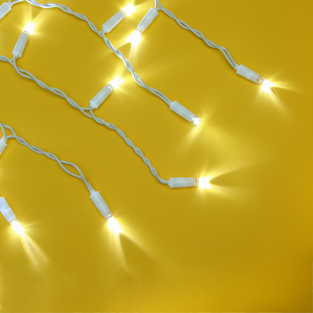 Гирлянда уличная бахрома 3x0,6х0,4 м СНОУ БУМ, 80 LED ламп, постоянное свечение белым, провод ПВХ белый, коннект, 220В, арт.№ 351-818