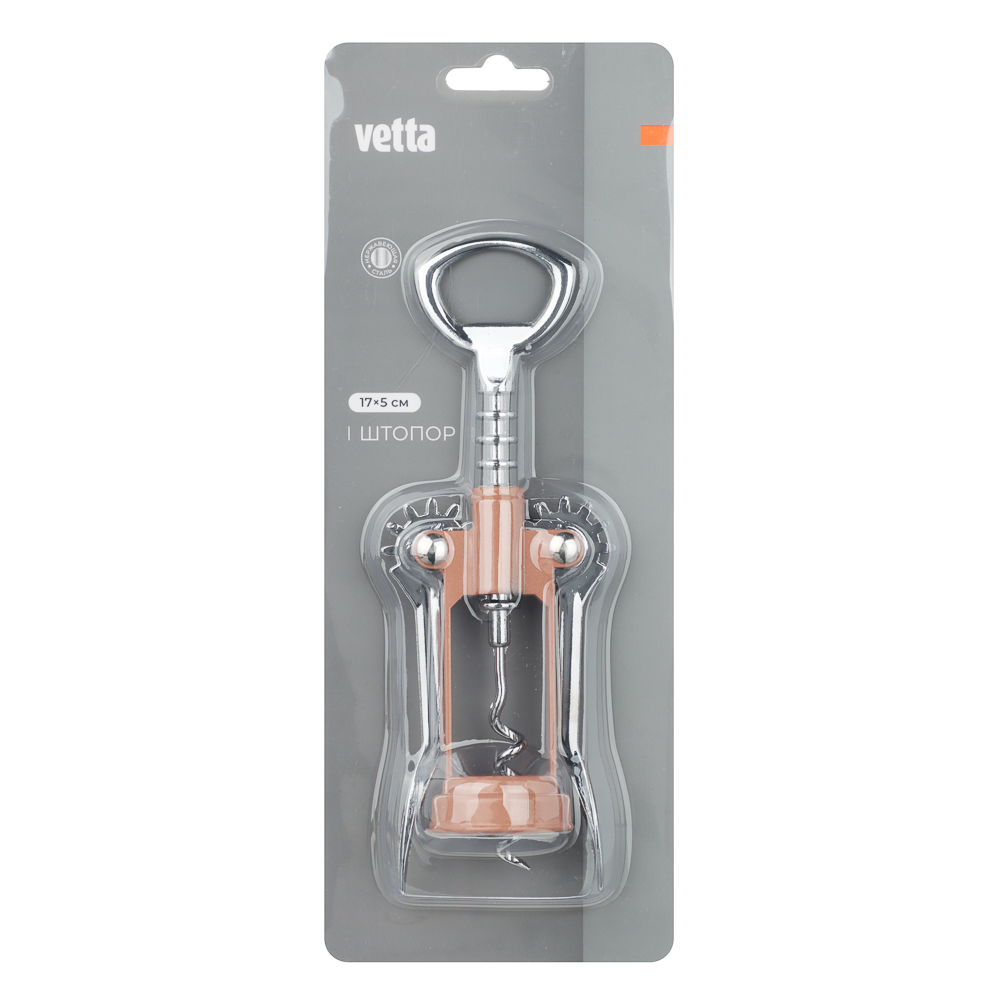 VETTA Штопор 17х5см, нерж.сталь, арт.№ 884-917