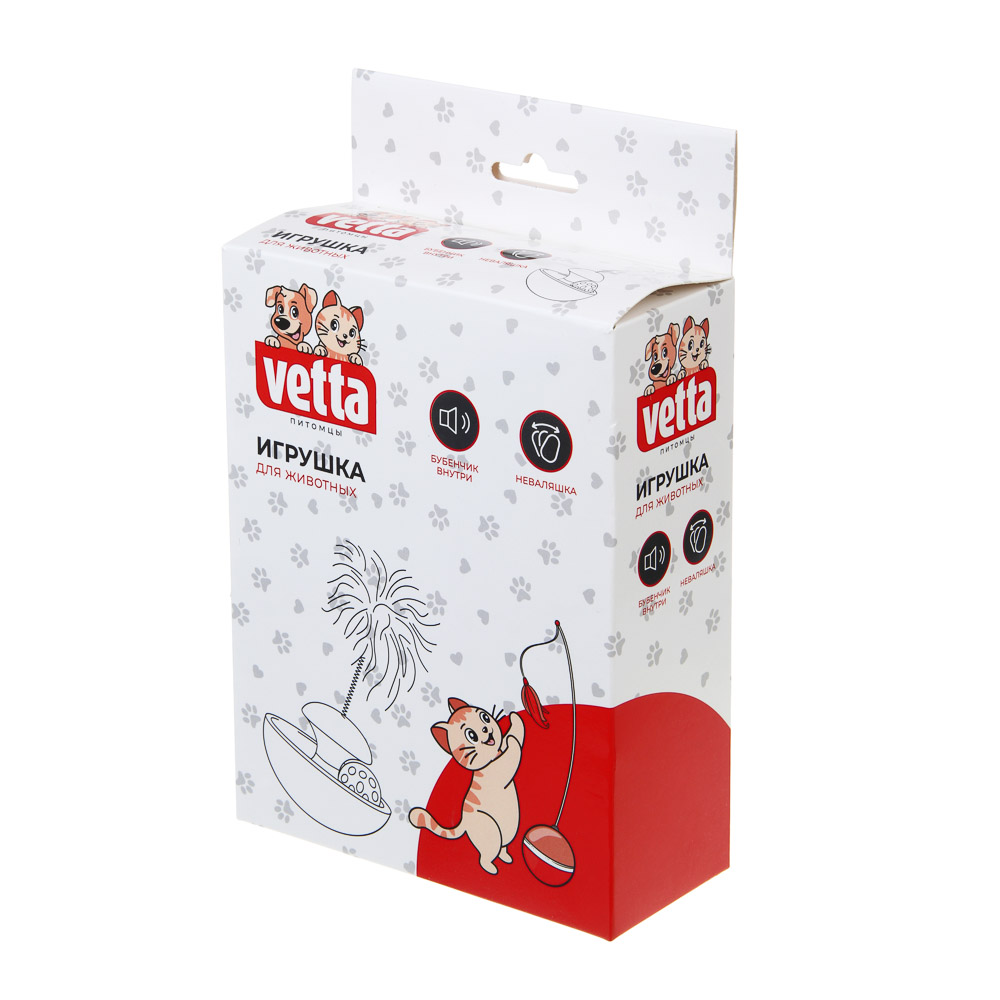 VETTA Игрушка для домашних животных, пластмасса, перья, 12,5х9 см, арт.№ 273-129