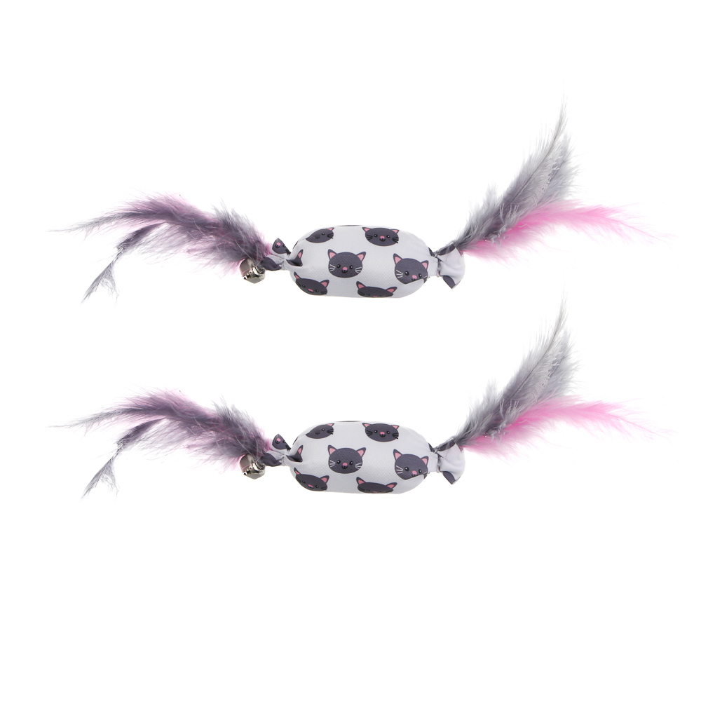 VETTA Игрушка для домашних животных, ПЭ, перья, 5,5х2,5 см, арт.№ 273-130