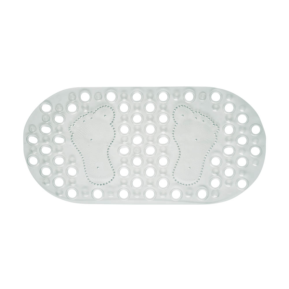 Коврик противоскользящий в ванную "Массажный" 66см*33см, прозрачный, арт.№ 403-112