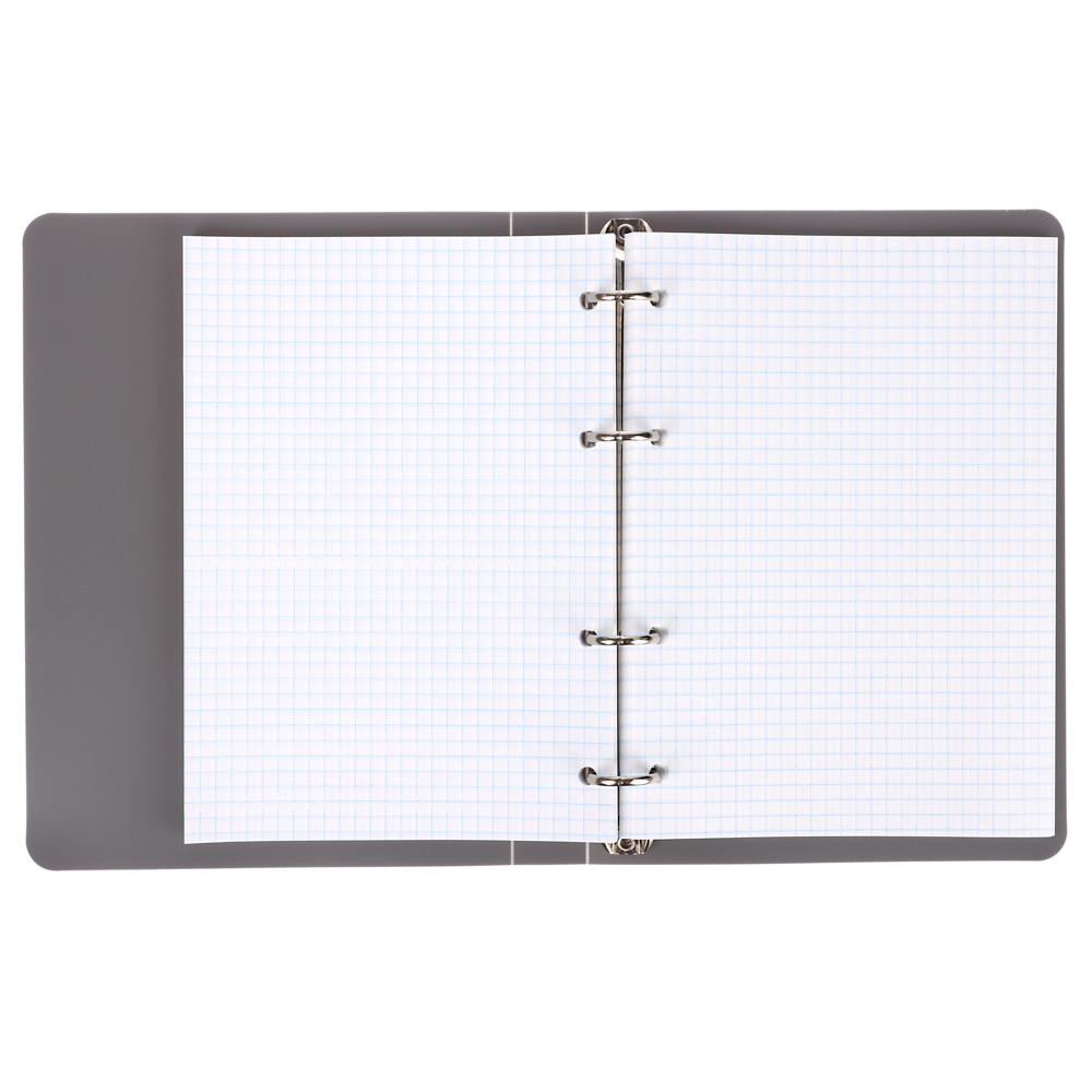 Тетрадь на кольцах А5, 80 л., клетка, обложка пластик, белый блок, арт.№ 578-171