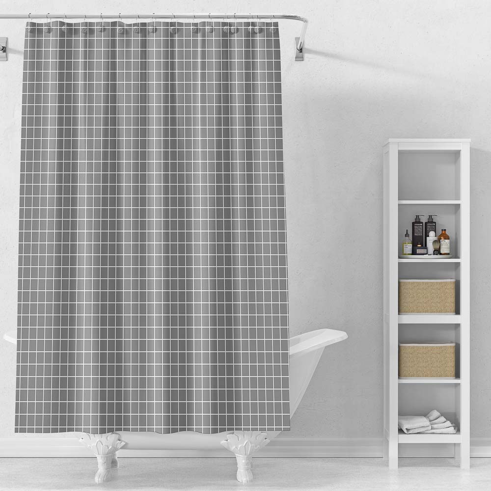 Шторка для ванной тм VETTA Квадро, ПЕВА 60г/м2, 180x200см, серый цвет — купить в МПР Шторка для ванной тм VETTA Квадро, ПЕВА 60г/м2, 180x200см, серый цвет, арт.№ 461-650