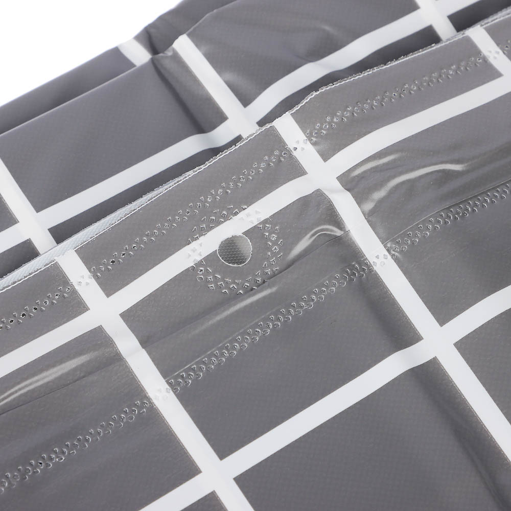 Шторка для ванной тм VETTA Квадро, ПЕВА 60г/м2, 180x200см, серый цвет, арт.№ 461-650