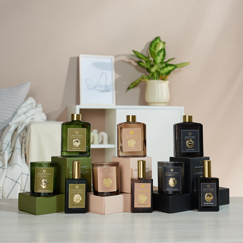 BY Свеча ароматизированная Deluxe Glamour, 200гр. Santal & Spruce, арт.№ 412-224