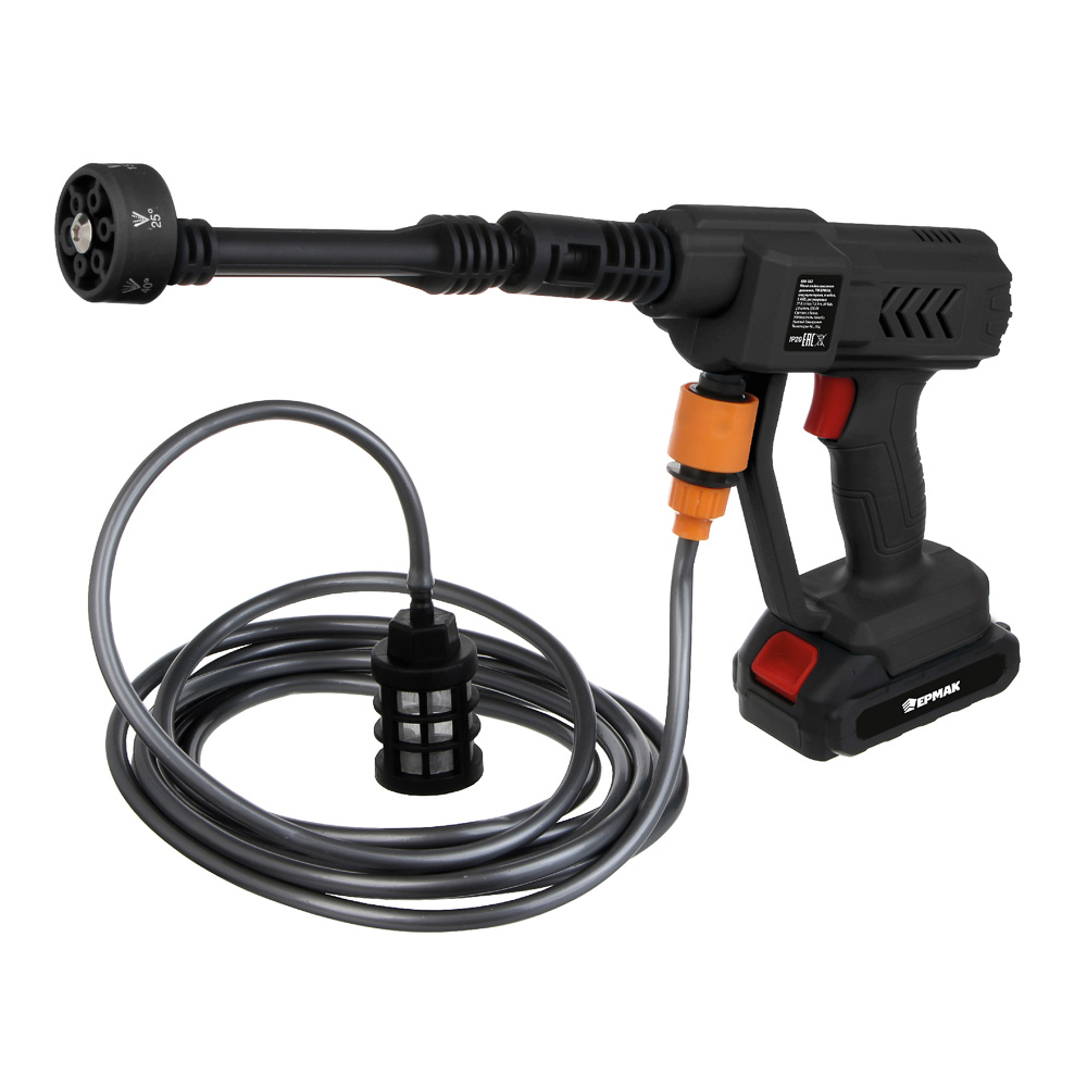 Минимойка высокого давления тм ЕРМАК, аккумуляторная, в кейсе, 2 АКБ, регулировка, арт.№ 690-182