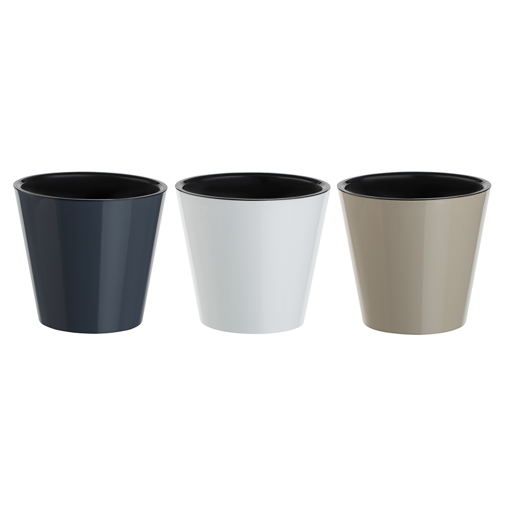 Горшок для цветов "Rosemary" D200мм, 4л с дренажной вставкой, микс цветов, арт.№ 164-427