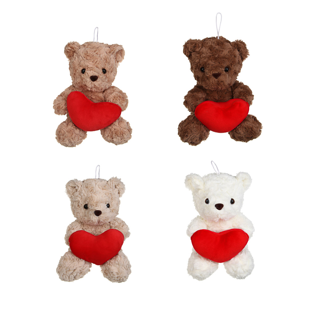 Игрушка мягкая тм LADECOR "Мишка с сердцем", 20 см, плюш, арт.№ 597-303