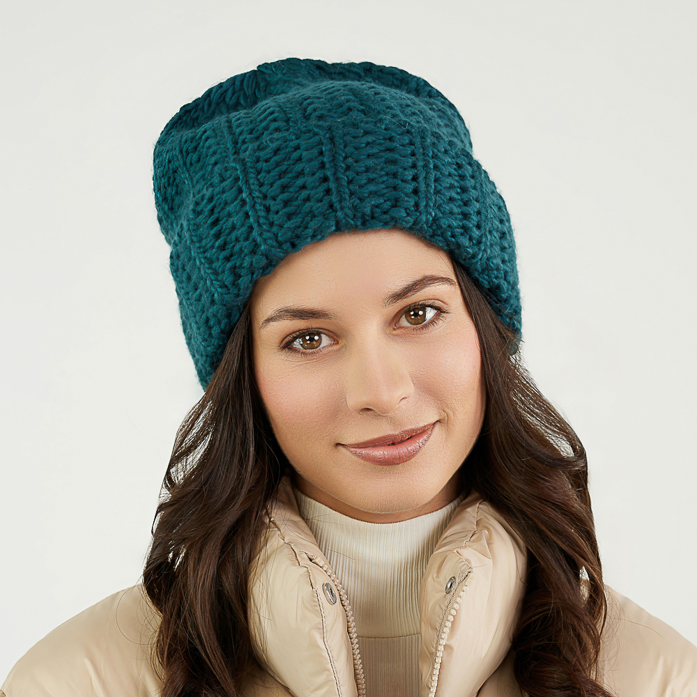 GALANTE Шапка женская крупной вязки,р-р 56-58, 3 цвета, СЗШ24-11, арт.№ 314-830