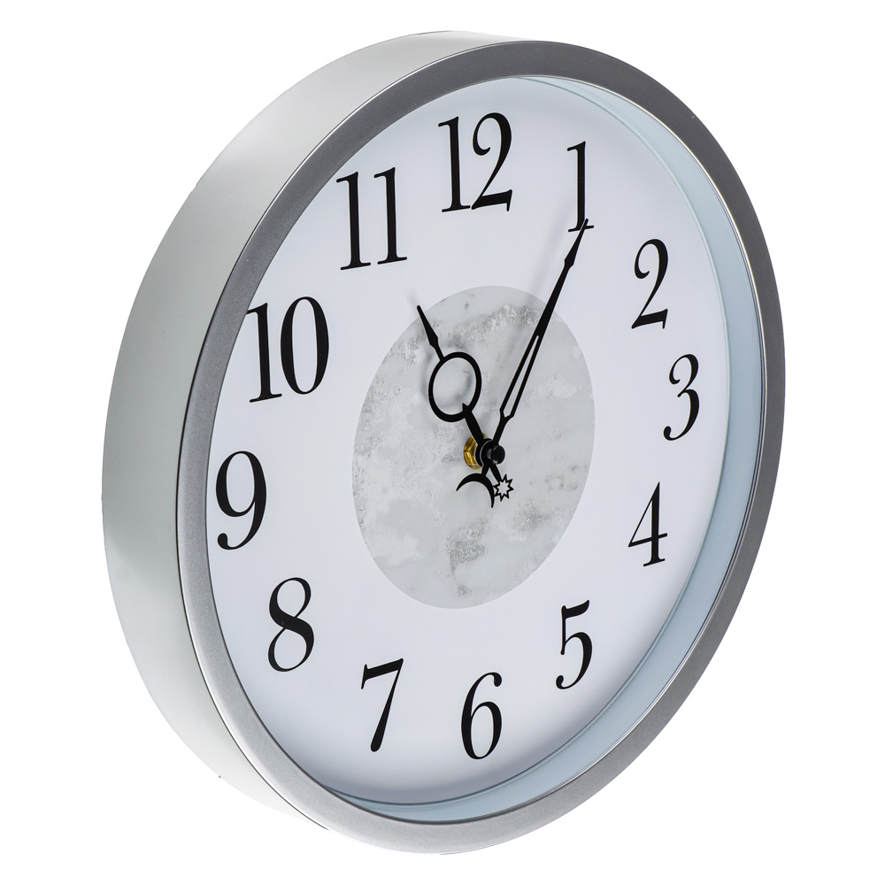 LADECOR CHRONO Часы настенные с мраморным циферблатом, пластик, 30см, ЧН-30, арт.№ 581-139
