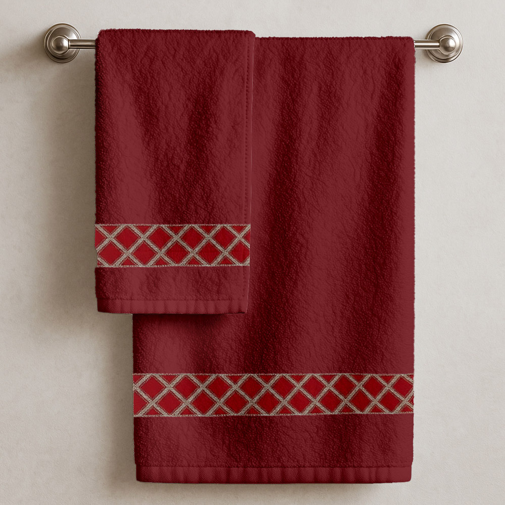 Комплект полотенец махровых с лентой 2шт тм PROVANCE Марсала, 30х30см, 80%полиэстер, 20%полиамид, арт.№ 492-371