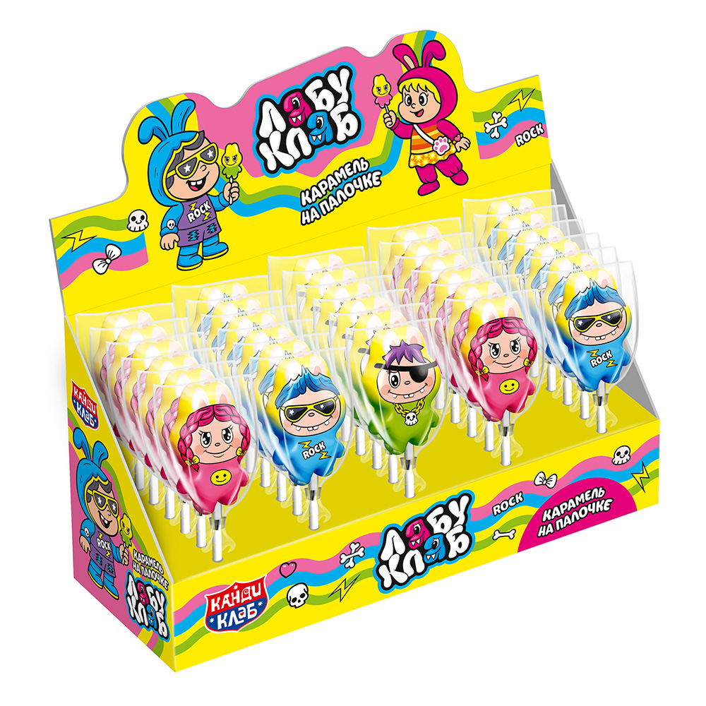 Карамель на палочке "ЛАБУ КЛАБ" 13г, арт.№ 347-553