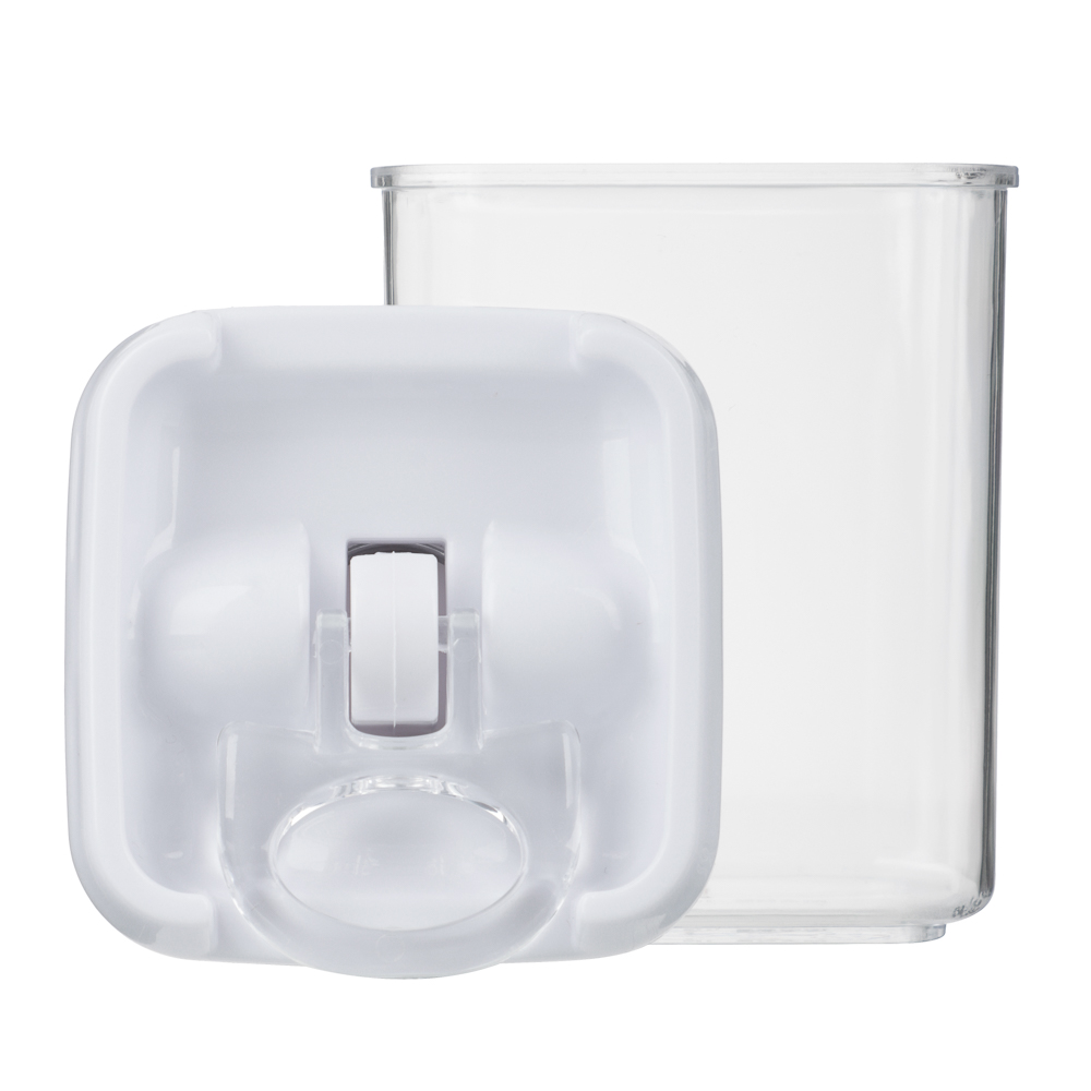 Банка для сыпучих продуктов, тм VETTA, Миндаль, 300мл квадратная, пластик, арт.№ 861-526