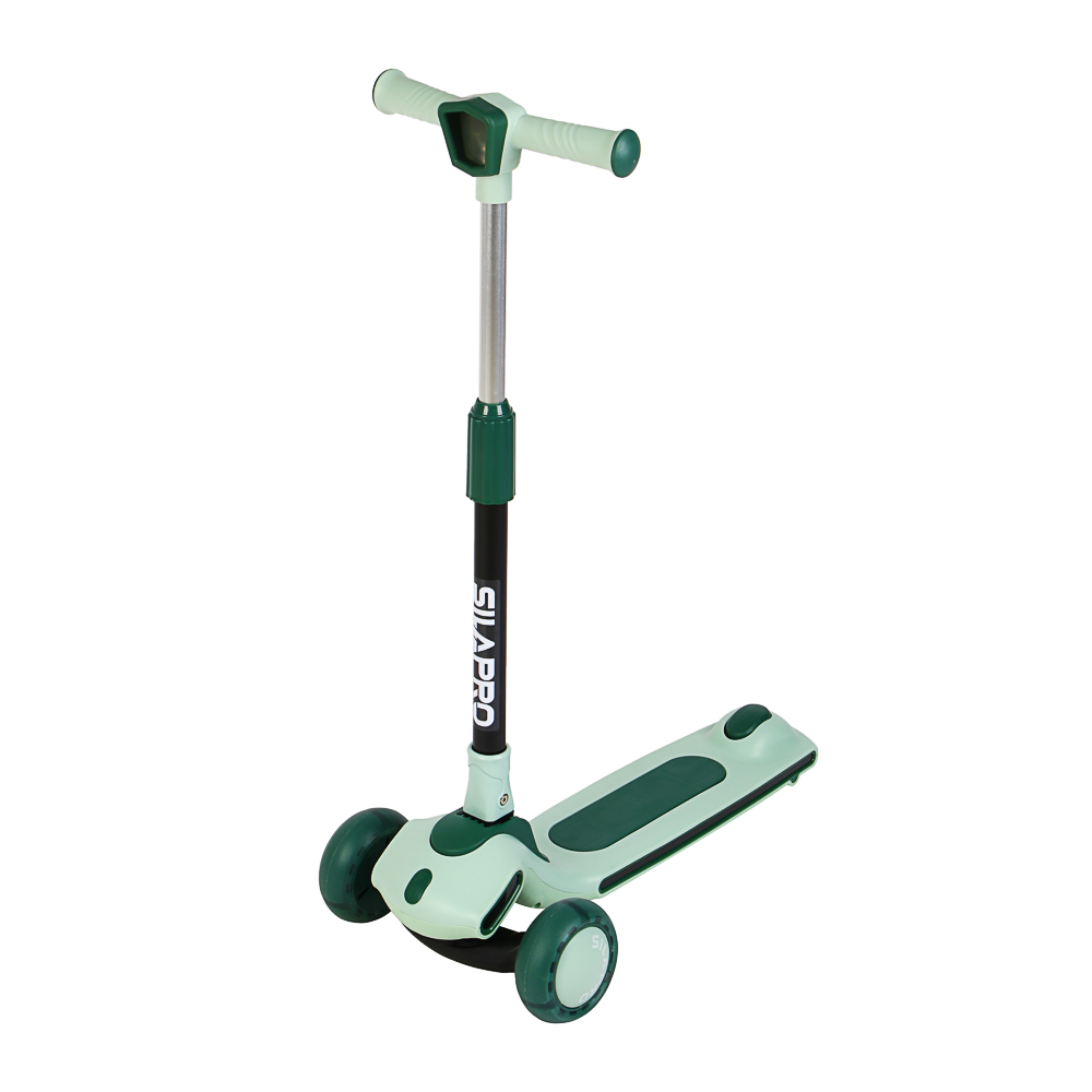 SILAPRO Самокат детский, 86х63х30см, ABEC 7, PP+алюминиевый сплав, мерцание колес, PU, арт.№ 131-092
