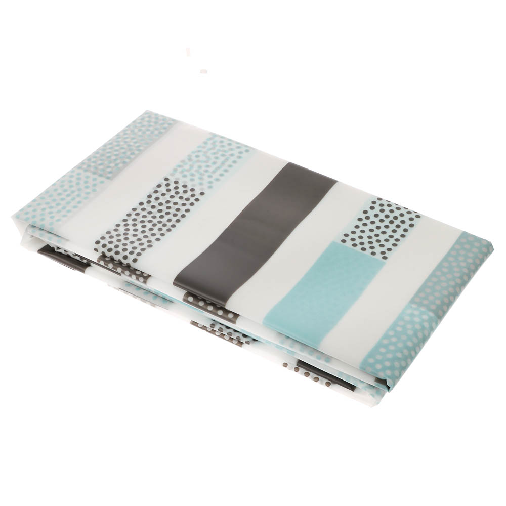 Штора для ванной 180x180см DENY, белый/синий, ПЕВА, SWC-55-11, арт.№ 461-662