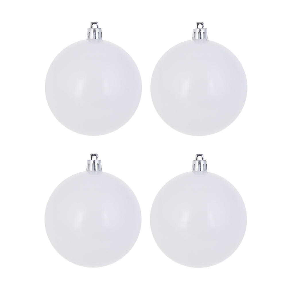 СНОУ БУМ Набор шаров 4шт 8см пластик, белый, 26-233, арт.№ 372-720
