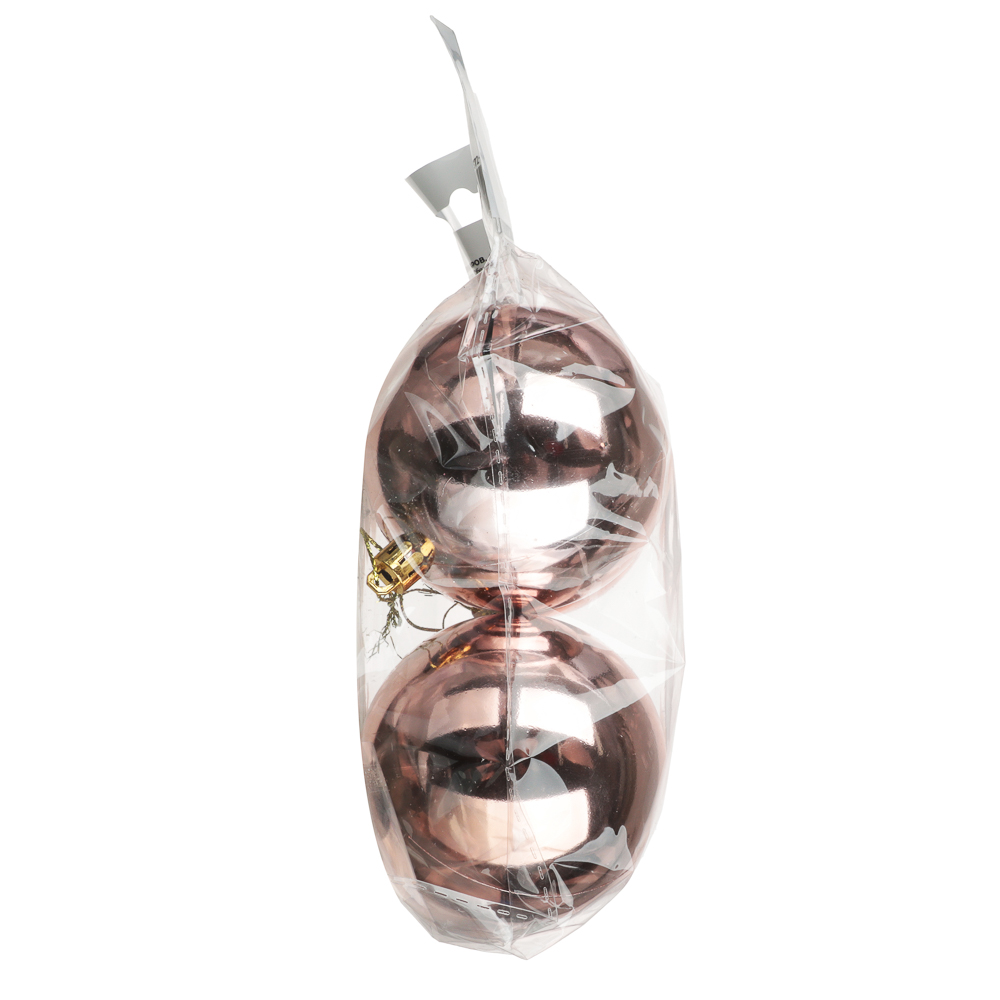 СНОУ БУМ Набор шаров 4шт 8см пластик, розовый, 26-234, арт.№ 372-721