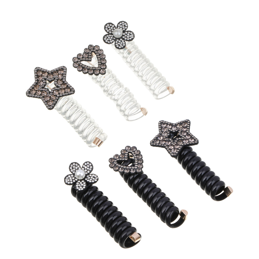 ЮНИLOOK Заколка-спиралька для волос, пластик, 7см, ТПР, пластик, арт.№ 321-379