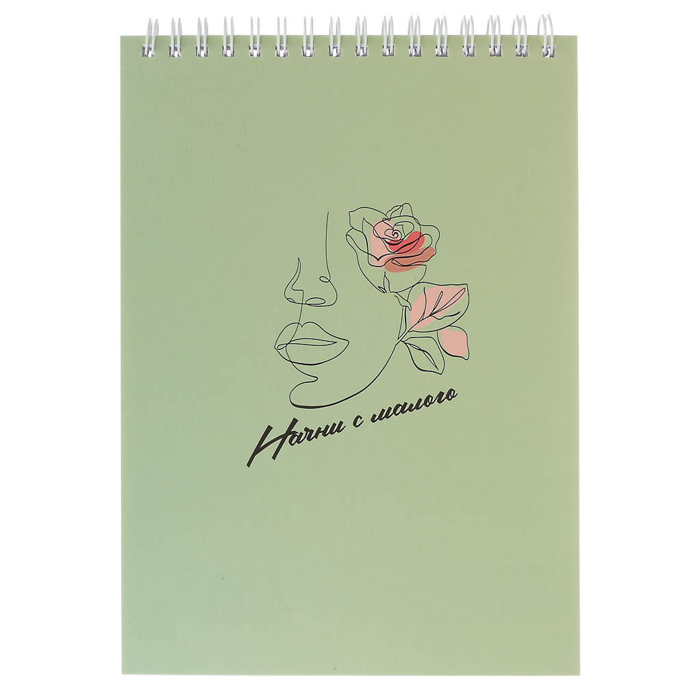 Скетчбук "Botanica", формат А5, 40 л., белый блок, плотн. 120 г/м2,мягкая обл., спираль, в ассорт., арт.№ 515-078
