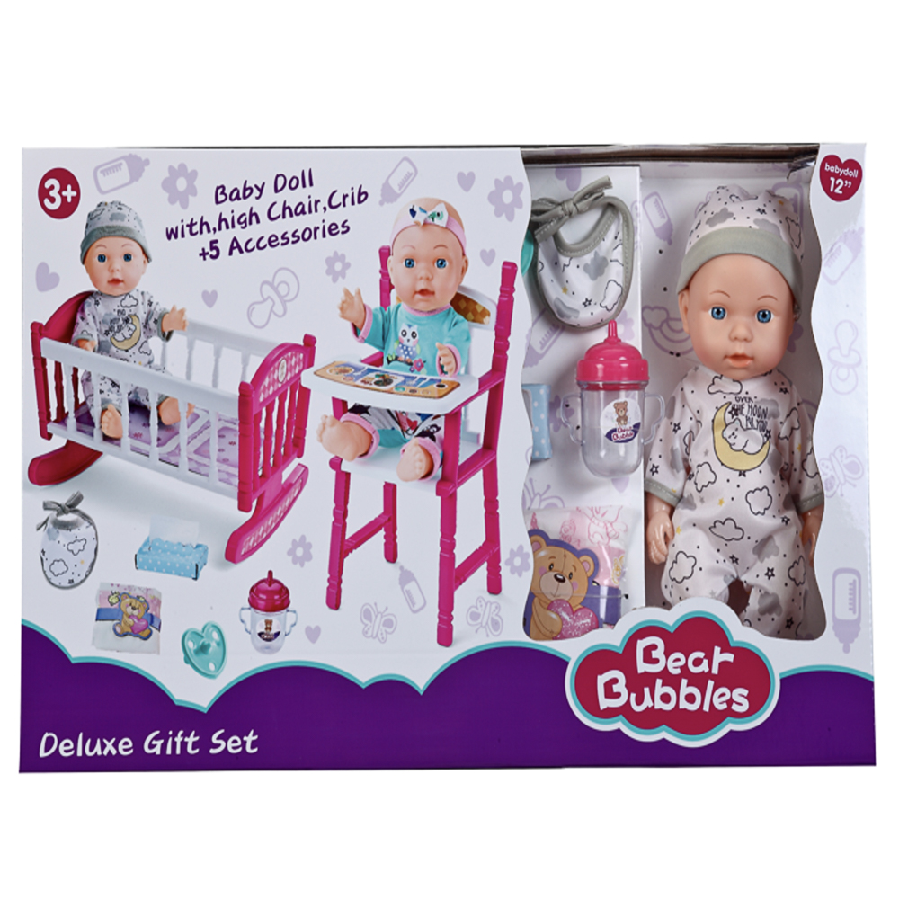 Пупс 30 см, с аксессуарами, PP, PVC, ABS, Н59, тм ИГРОЛЕНД, 3+, арт.№ 436-220