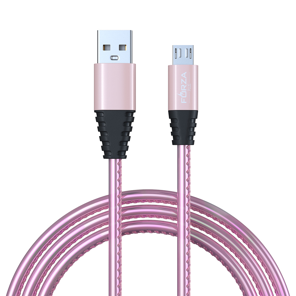 FORZA Кабель для зарядки Перламутр Micro USB, 1м, 2А, кожаная оплётка, 3  цвета, пакет арт. 916-221 купить в г. Луганск - MPR-SHOP.RU