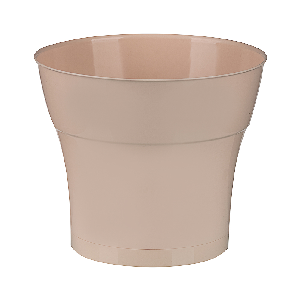 Кашпо Тоскана 3,1л d17см, h16,5 пудра с поддоном, пластик, арт.№ 164-078