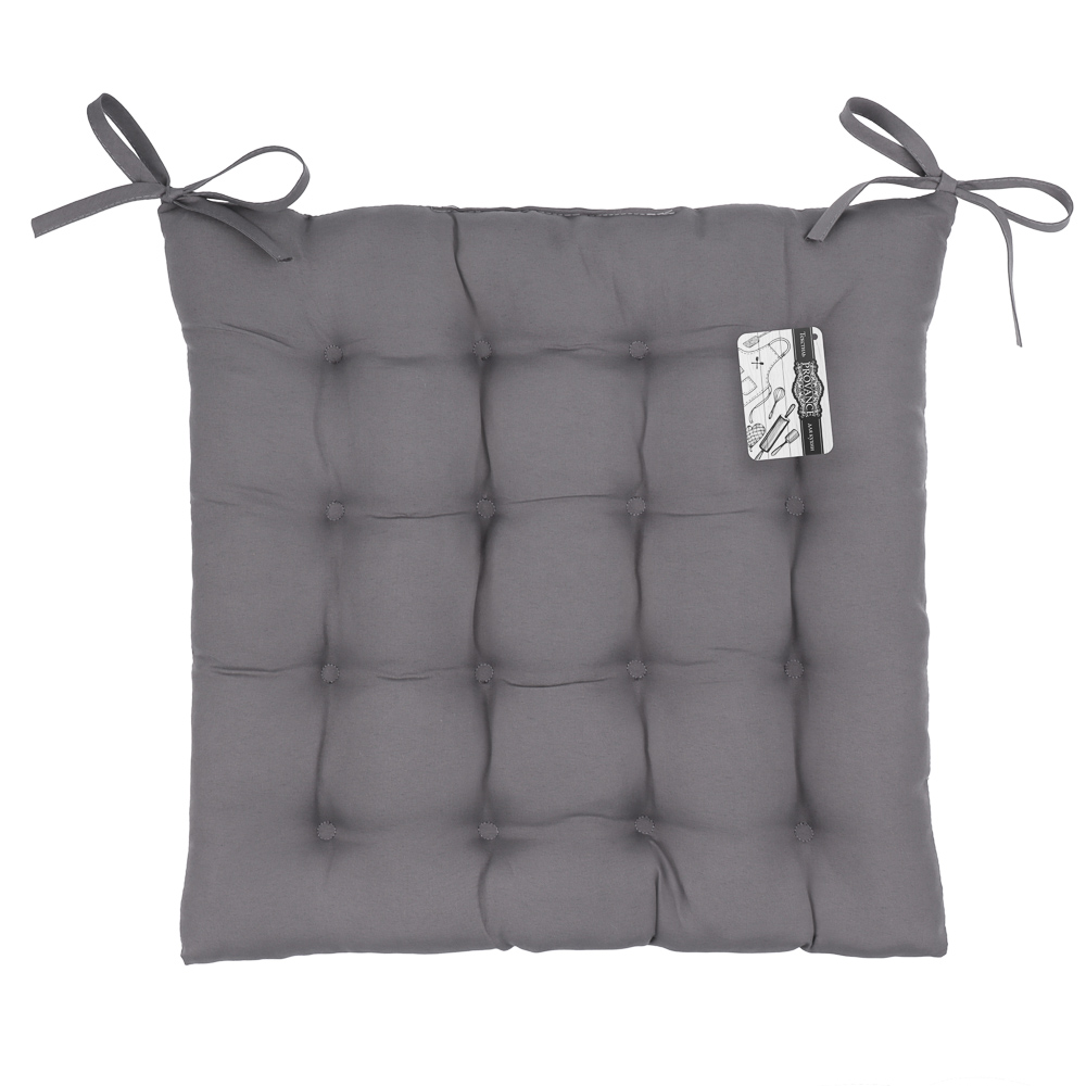 PROVANCE Виста Подушка на стул, полиэстер, 38x38см, серый, арт.№ 497-106