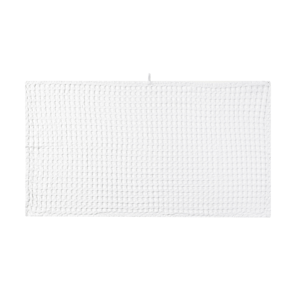 BY COLLECTION Полотенце вафельное 50х90см, 50% бамбук, 50% хлопок, белый, арт.№ 484-058