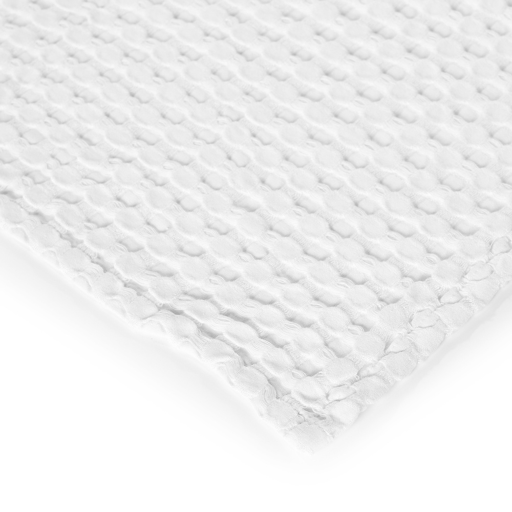 BY COLLECTION Полотенце вафельное 50х90см, 50% бамбук, 50% хлопок, белый, арт.№ 484-058