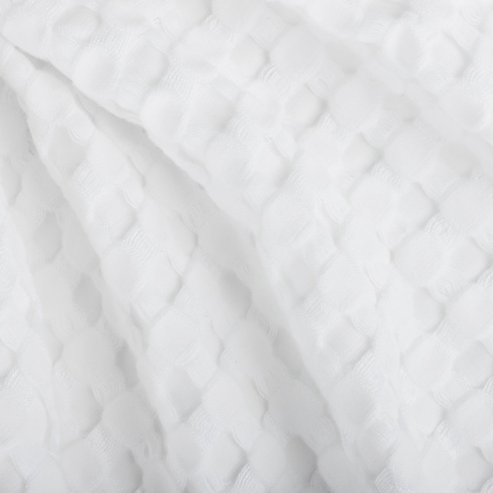 BY COLLECTION Полотенце вафельное 50х90см, 50% бамбук, 50% хлопок, белый, арт.№ 484-058