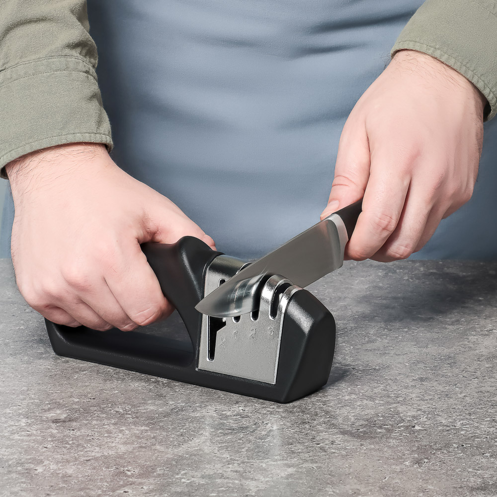 SATOSHI Раваль Точилка для ножей и ножниц, 3 уровня заточки, арт.№ 803-408