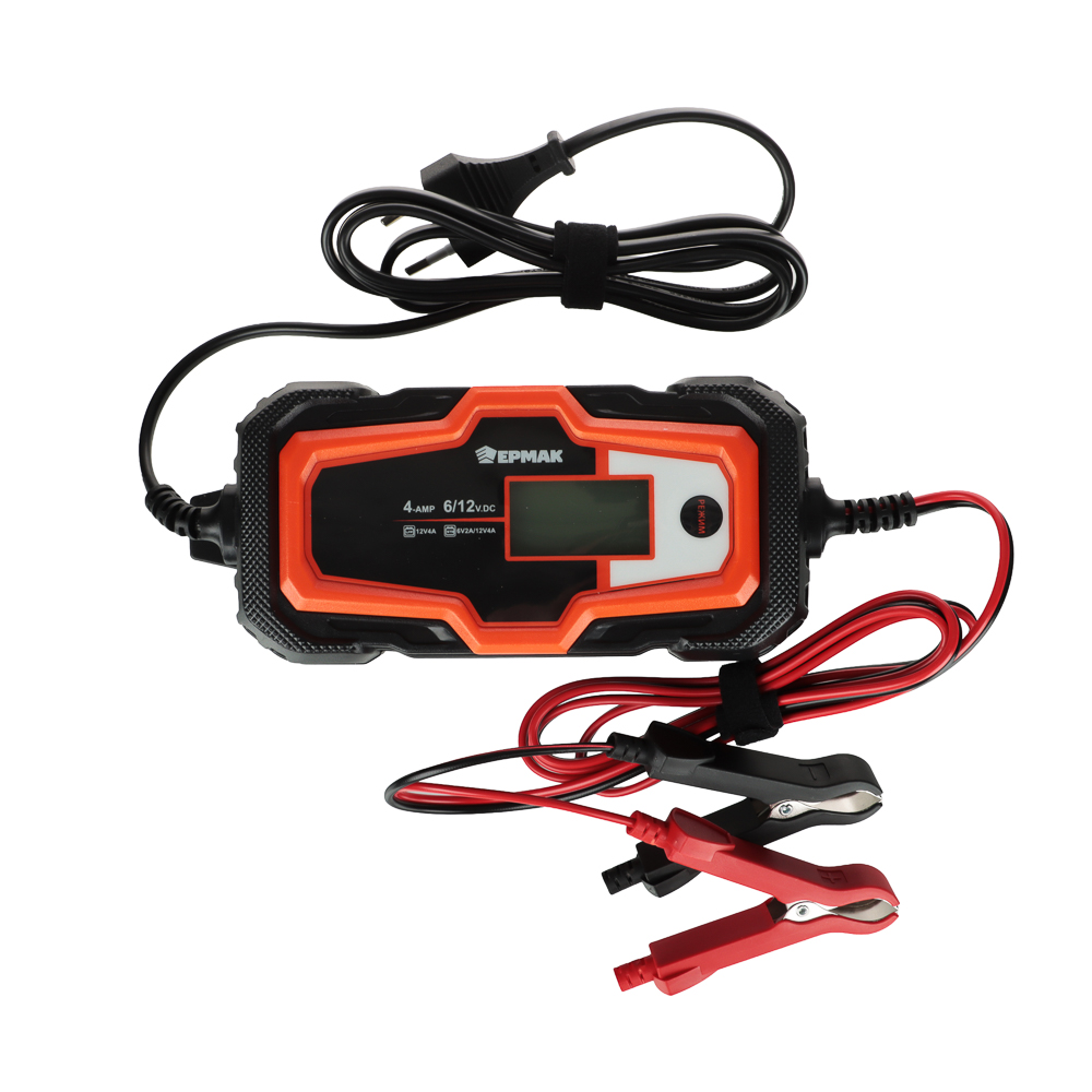 ЕРМАК Автоматическое зарядное устройство для АКБ, 4А, цифровой дисплей, арт.№ 721-012