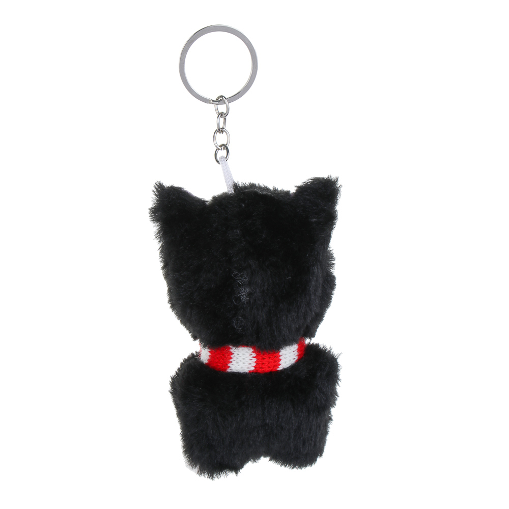 ИГРОЛЕНД Игрушка мягкая "Котик черный" 10 см, на подвесе, полиэстер, 3 вида, арт.№ 264-487