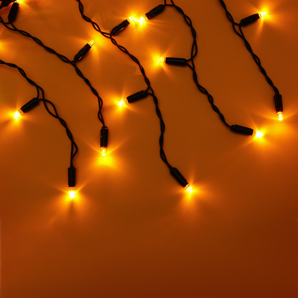 Гирлянда уличная бахрома 3х0,5 м СНОУ БУМ, 80 LED ламп, свечение шампань/белый, мерцание, провод ПВХ черный, коннект, 220В, арт.№ 351-819