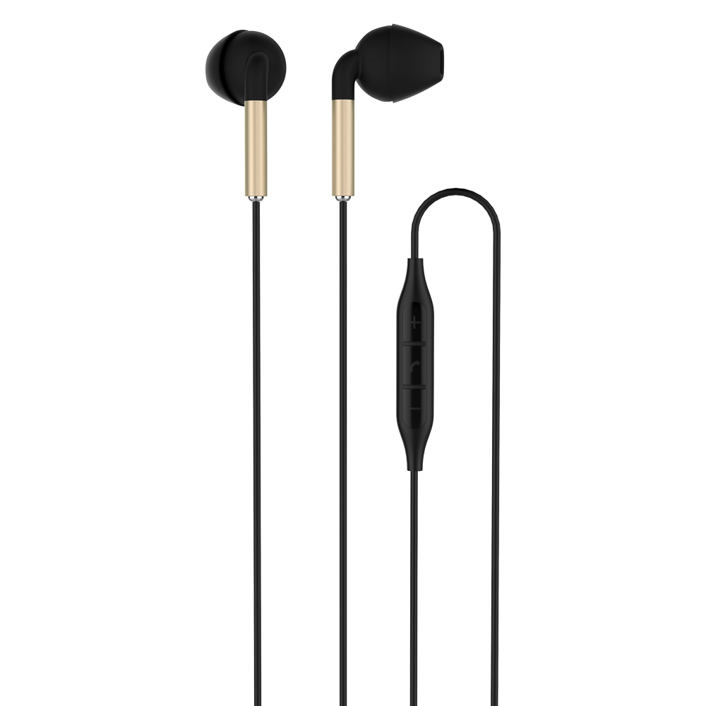 Наушники проводные вкладыши FORZA, гарнитура, с трапец. насадкой, пластик, арт.№ 410-039