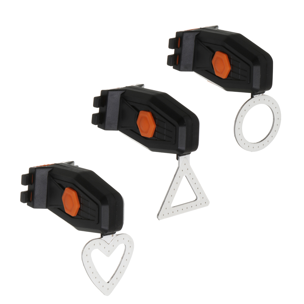 Фонарь велосипедный задний, тм BY SPORT, USB, 5 режимов, 3 дизайна, арт.№ 195-143