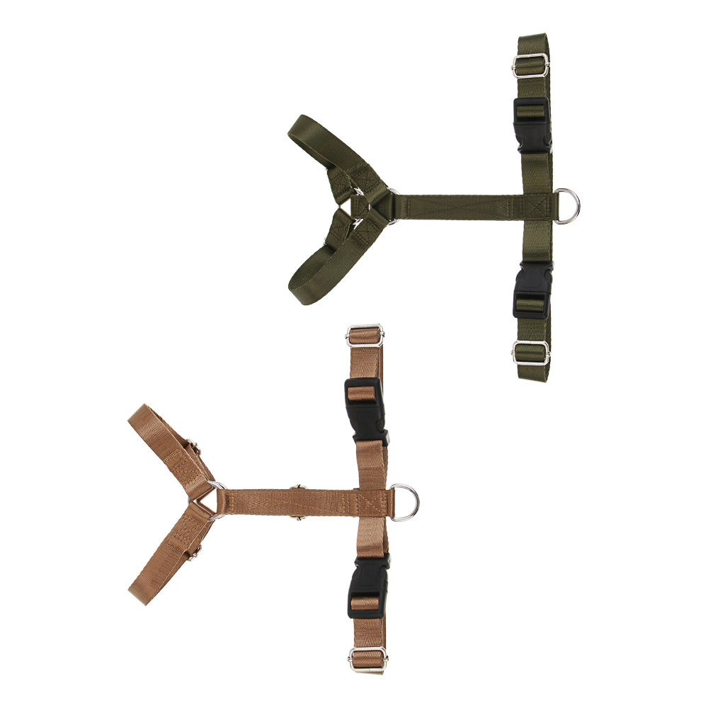 Шлейка для животных тм VETTA, нейлон, хаки/беж, размер M, арт.№ 273-582