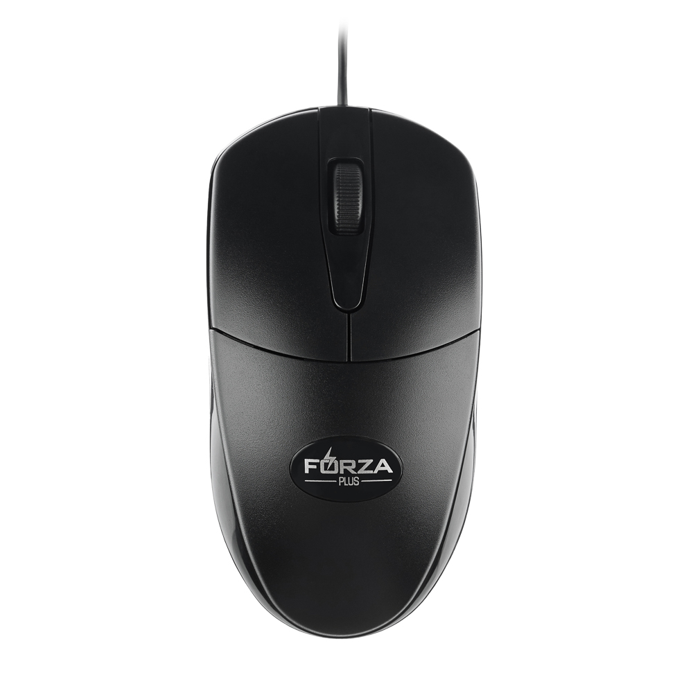 Компьютерная мышь проводная FORZA Silent, 1000DPI, бесшумный клик, длина провода 160см, чёрный, арт.№ 405-091