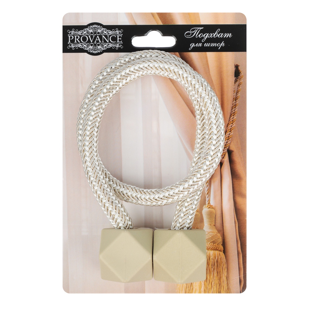 PROVANCE Подхват для штор магнитный 2-сторонний, "Витье", 45см, d2,5см, 4 цвета, арт.№ 491-446