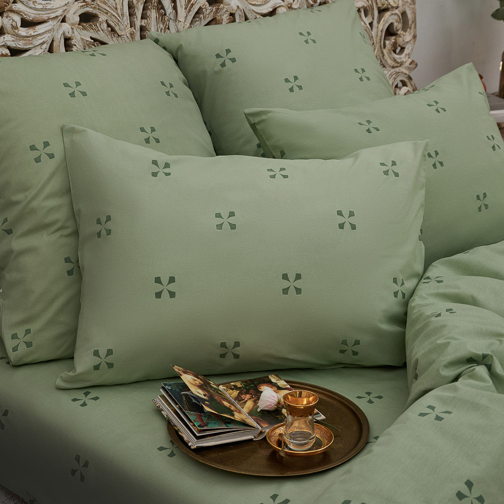 PROVANCE Простыня евро, 200х220см, 100% хлопок, поплин, зеленый, арт.№ 432-153